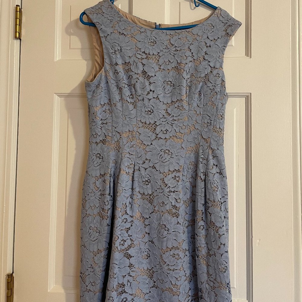 Blue and Beige Dress